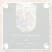 Dessous-de-verre En Verre Fête des pères photo Arch moderne | Noir (Dos)