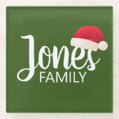 DESSOUS-DE-VERRE EN VERRE FÊTE FAMILIALE | (Devant)