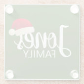 DESSOUS-DE-VERRE EN VERRE FÊTE FAMILIALE | (Dos)