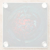 Dessous-de-verre En Verre Feu rouge d'enfer océanique (Dos)