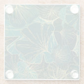 Dessous-de-verre En Verre Feuillage bleu-vert (Dos)