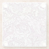 Dessous-de-verre En Verre Feuillage orné rose rose (Dos)