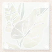 Dessous-de-verre En Verre Feuille de batik (Dos)