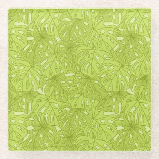 Dessous-de-verre En Verre Feuille de palmier (Devant)