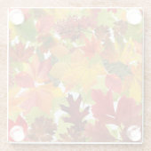 Dessous-de-verre En Verre Feuilles automnales d'automne (Dos)