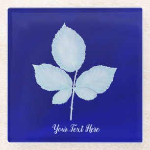 Dessous-de-verre En Verre Feuilles de brique d'impression Cyano