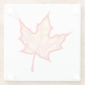 Dessous-de-verre En Verre Feuilles de feu (Dos)