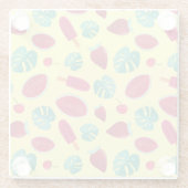 Dessous-de-verre En Verre Feuilles de pavot, cerise, fraise et pastèque (Dos)