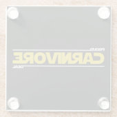 Dessous-de-verre En Verre Fier Carnivore. Deal. (Dos)