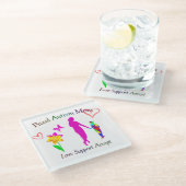 Dessous-de-verre En Verre Fière maman de l'autisme (Incliné)