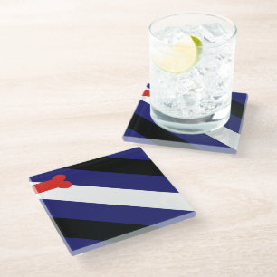 Dessous-de-verre En Verre Fierté de jeu de chiot