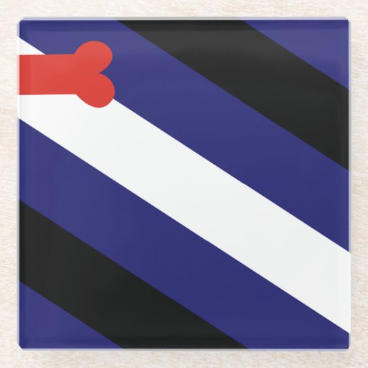 Dessous-de-verre En Verre Fierté de jeu de chiot (Devant)