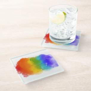 Dessous-de-verre En Verre Fierté moderne de SlipperyJoe éclaboussure d'énerg