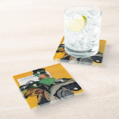 Dessous-de-verre En Verre Fille Hatcheck (Incliné)