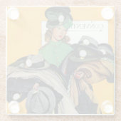 Dessous-de-verre En Verre Fille Hatcheck (Dos)