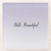 Dessous-de-verre En Verre Fille Lilac Violet Confetti Glam Ombre (Devant)