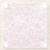 Dessous-de-verre En Verre Fille Parties scintillant rose Glam (Dos)