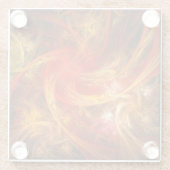 Dessous-de-verre En Verre Firestorm Nova Art Abstrait (Dos)