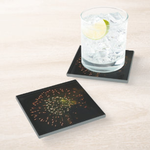 Dessous-de-verre En Verre Fireworks 4 dessous de verre en verre