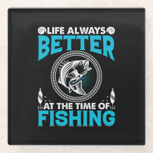 Dessous-de-verre En Verre Fishing Theme (Devant)