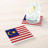 Dessous-de-verre En Verre Flag malaisien (Incliné)