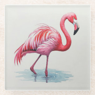 Dessous-de-verre En Verre Flamant rose