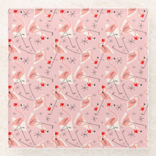 Dessous-de-verre En Verre Flamant rose Santas Pink Multi dessous de verre