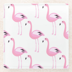 Dessous-de-verre En Verre Flamants roses roses 2 2