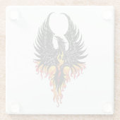 Dessous-de-verre En Verre Flammes tribales Phoenix Firebird (Dos)