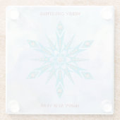 Dessous-de-verre En Verre Fléau de neige diamant (Dos)