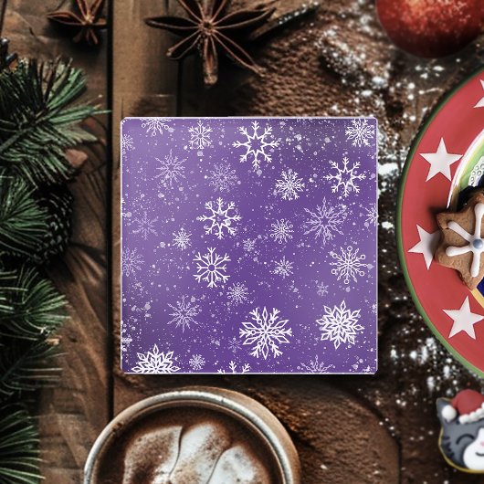 Dessous-de-verre En Verre Flèche blanche Améthyste violet