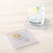 Dessous-de-verre En Verre Fleur (Incliné)