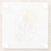 Dessous-de-verre En Verre Fleur (Dos)