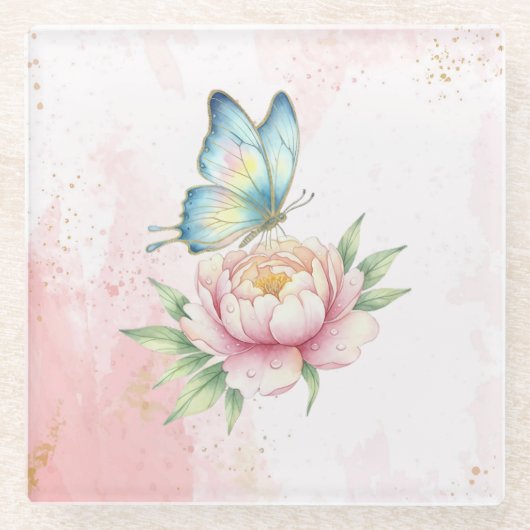 Dessous-de-verre En Verre Fleur (Devant)