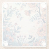 Dessous-de-verre En Verre Fleur Abstraite (Dos)