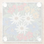Dessous-de-verre En Verre Fleur alpine Edelweiss (Dos)