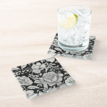 Fleur Classique Noir et Blanc Vintage