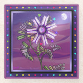 Dessous-de-verre En Verre Fleur dans le désert (Devant)