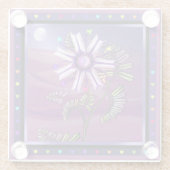 Dessous-de-verre En Verre Fleur dans le désert (Dos)