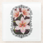 Dessous-de-verre En Verre Fleur d'araignée (Devant)