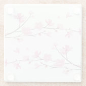 Dessous-de-verre En Verre Fleur de cerisier - Transparent (Dos)