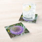 Dessous-de-verre En Verre Fleur de chardon (Incliné)
