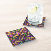 Dessous-de-verre En Verre fleur de lis (Incliné)