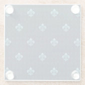 Dessous-de-verre En Verre Fleur De Lis Pattern (Dos)