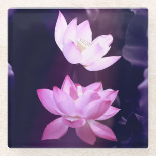 Dessous-de-verre En Verre Fleur de Lotus en fleurs