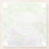 Dessous-de-verre En Verre Fleur de printemps romantique Floral Blanc Lilac M (Dos)