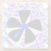 Dessous-de-verre En Verre Fleur de roue à 5 pétales Thunder_Cove (Dos)