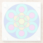 Dessous-de-verre En Verre Fleur d'été (Dos)