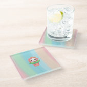 Dessous-de-verre En Verre Fleur mignonne, capricieuse en pot (Incliné)