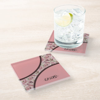 Dessous-de-verre En Verre Fleur Moderne 